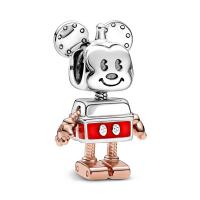 Pandora Moments Disney Mickey Egér robot rozé charm