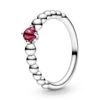 Pandora Tűzpiros gyöngyös ezüst gyűrű