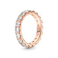 Pandora Örök szikrázó sor rozé arany gyűrű