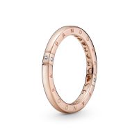 Pandora Logó és szív Rozé arany Gyűrű