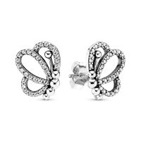 Pandora Pillangó csipkék ezüst fülbevaló