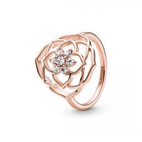 Pandora Rózsaszirom rozé arany gyűrű