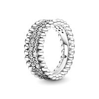 Pandora Ragyogó gyöngyök sora ezüst gyűrű