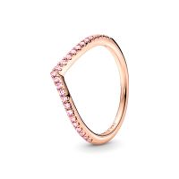 Pandora Pandora Timeless rózsaszín csillogó kívánság rozé arany gyűrű