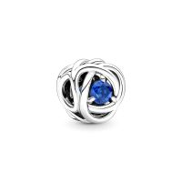 Pandora Moments Kék örökkévalóság kör ezüst charm