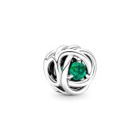 Pandora Moments Zöld örökkévalóság kör ezüst charm