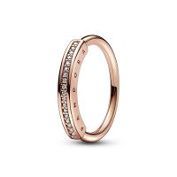 Pandora Signature I-D pavé Rozé arany Gyűrű