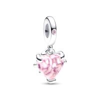 Pandora Moments Rózsaszín családfa és szív alakú Ezüst Charm