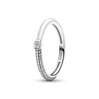 Pandora ME pavé és fehér dupla Ezüst Gyűrű