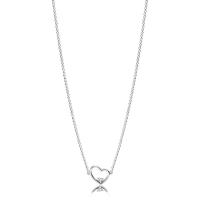 Pandora Aszimmetrikus szív ezüst nyaklánc és medál