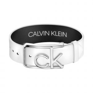 Calvin Klein női karkötő, fehér bőr