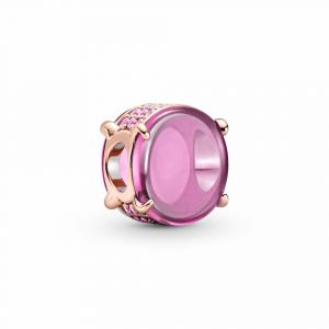 Pandora rozé charm pink kristállyal
