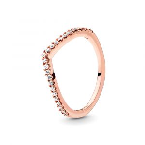 Pandora Csillogó kívánság gyűrű rozé arany gyűrű