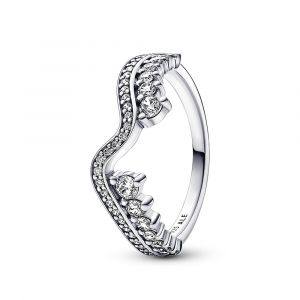 Pandora Szikrázó aszimmetrikus hullám Ezüst Gyűrű