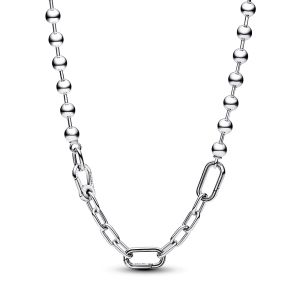 Pandora ME fémgyöngyös és nagy szemű láncos ezüst nyaklánc