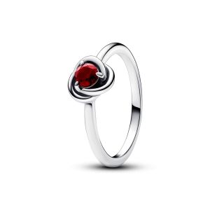 Pandora Vörös örökkévalóság Ezüst színű Gyűrű
