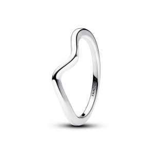 Pandora Polírozott hullám gyűrű ezüst gyűrű