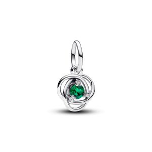 Pandora Moments Zöld örökkévalóság kör függő ezüst charm