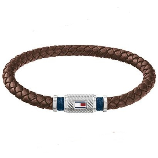 Tommy Hilfiger férfi karkötő, Casual Core Rivet barna bőrszíjas THJ2790081