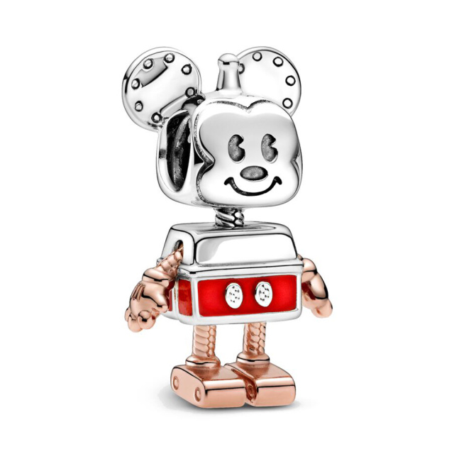 Pandora Moments Disney Mickey Egér robot rozé charm
