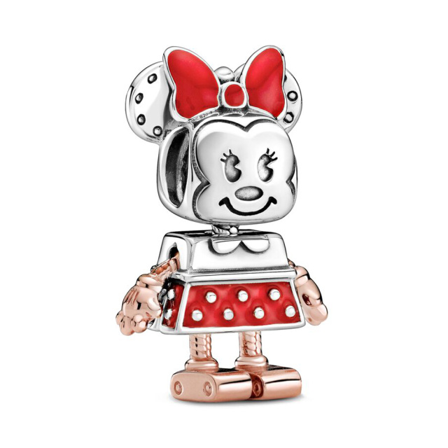 Pandora Moments Disney Minnie Egér robot rozé charm