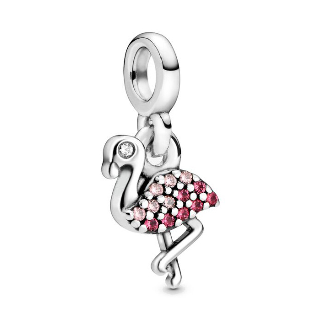 Pandora Me Az én rózsaszín flamingóm ezüst függő charm