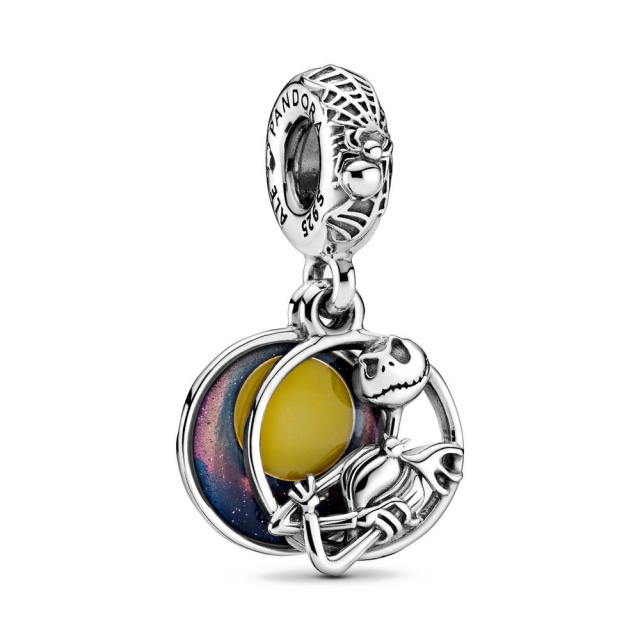 Pandora Moments Disney Karácsonyi lidércnyomás dupla ezüst függő charm