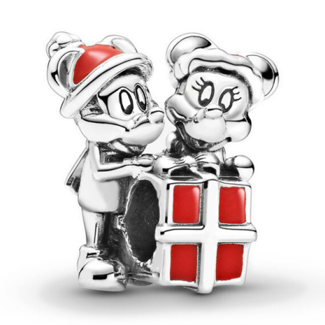 Pandora Moments Disney Mickey egér és Minnie egér ajándék ezüst charm