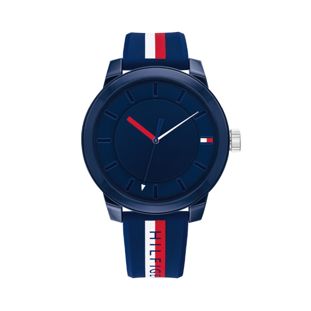 TOMMY HILFIGER FÉRFI KARÓRA, Denim Hilfiger színű szilikon szíjas TH1791746