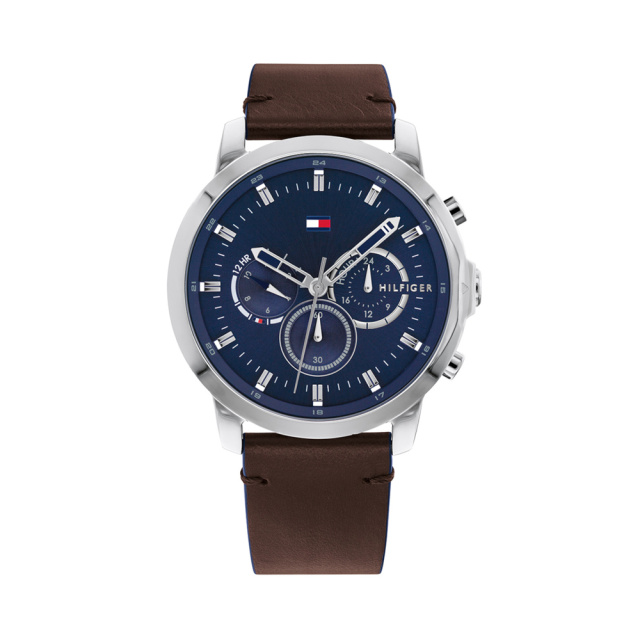 Tommy Hilfiger Férfi karóra, Jameson barna bőrszíjas TH1791797