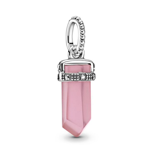 Pandora Rózsaszín amulett ezüst medál