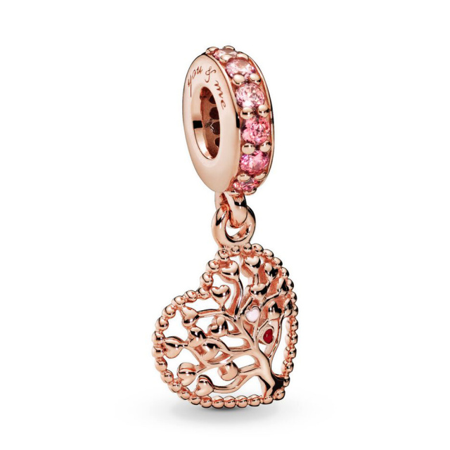Pandora Moments A szerelem fája rozé függő charm