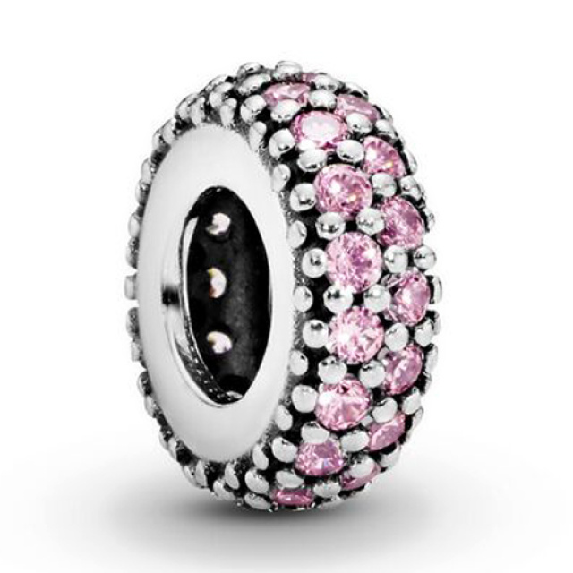 Pandora Moments Rózsaszín-lila pavé inspiráció ezüst spacer