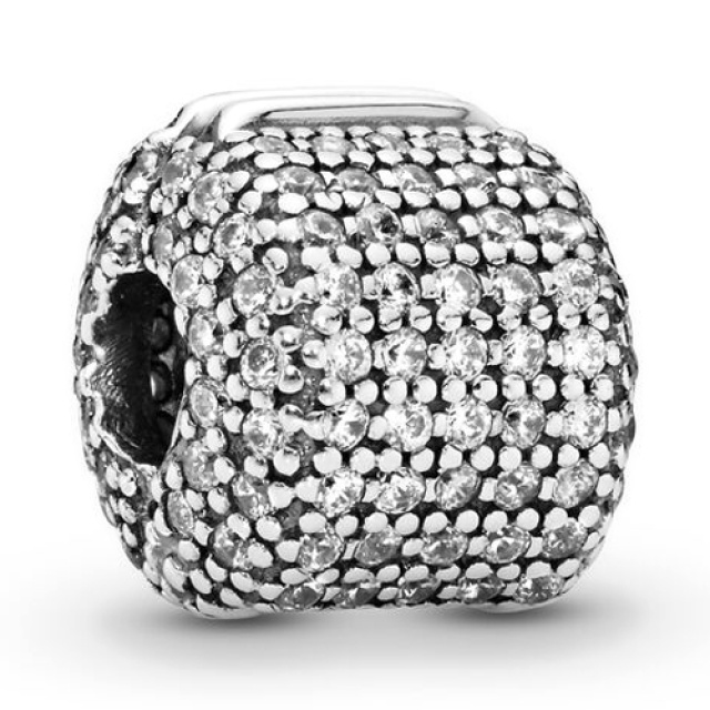 Pandora Moments pavé henger ezüst klip charm