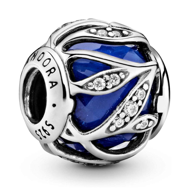Pandora Moments Királykék fonódó ragyogás ezüst charm
