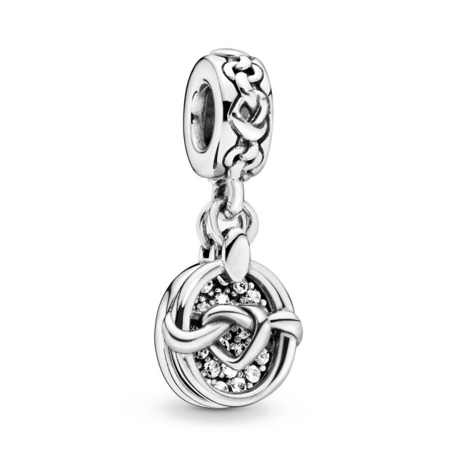 Pandora Moments Összefonódó szívek ezüst charm