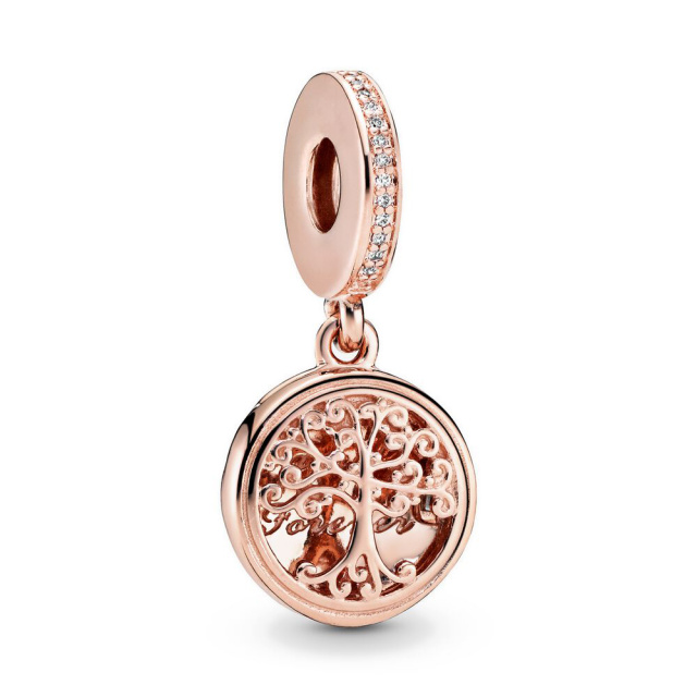 Pandora Moments Családfa rozé charm
