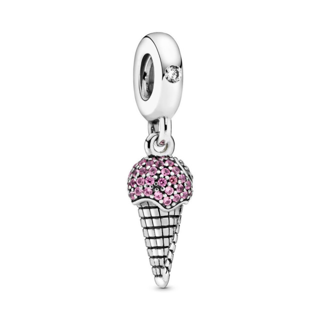Pandora Moments Pavé fagyitölcsér ezüst függő charm