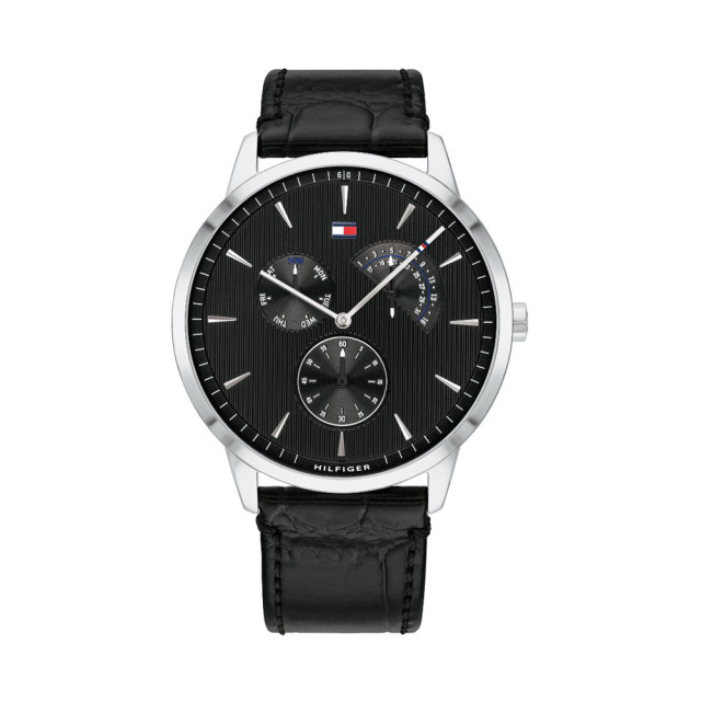 Tommy Hilfiger férfi karóra, Brad fekete bőrszíjas TH1710391