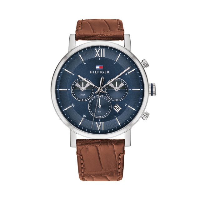 Tommy Hilfiger férfi karóra, Evan barna bőrszíjas TH1710393