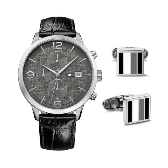 Tommy Hilfiger férfi karóra, Liam barna bőrszíjas TH1770015