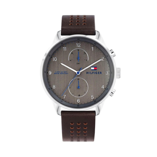 Tommy Hilfiger férfi karóra, Chase barna bőrszíjas TH1791579