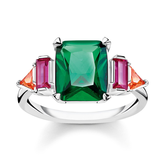 Thomas Sabo női gyűrű, Színes kövek