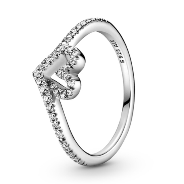 Pandora Szivecskés szikrázó kívánság ezüst gyűrű