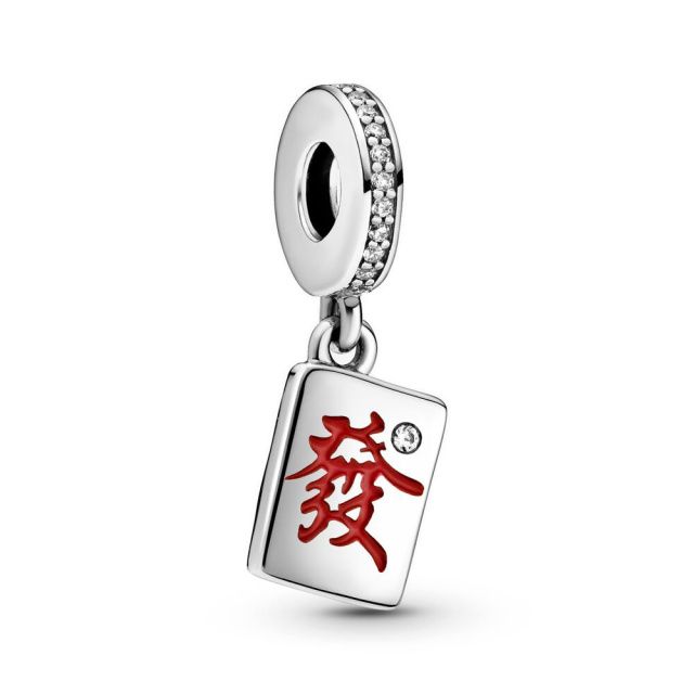 Pandora Moments Mahjong ezüst charm