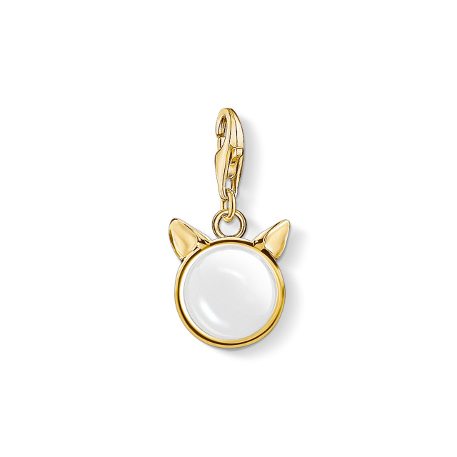 Thomas Sabo Női Charm, arany macska portré