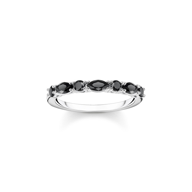 Thomas Sabo fekete női ezüst gyűrű
