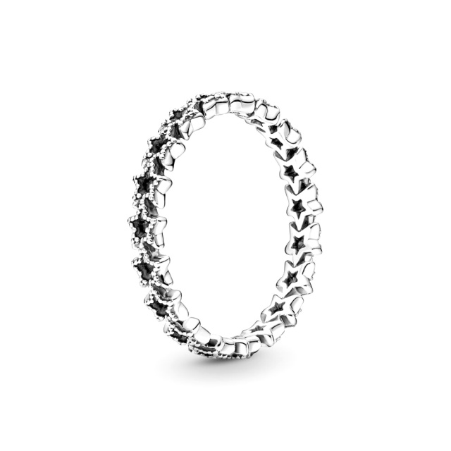 Pandora Aszimmetrikus csillagok karika ezüst gyűrű
