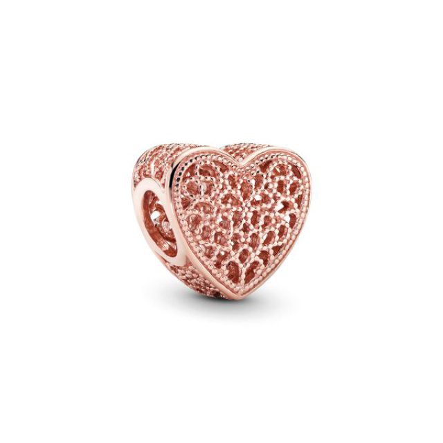 Pandora Moments Szeretettel teli rozé arany charm