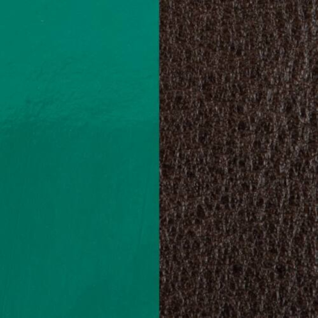 Les Georgettes Zöld/barna 40 mm karkötő bőr